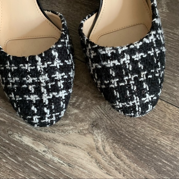 Alex Marie Tweed Plaid sequin block heels Size 6.5 - Picture 3 of 11